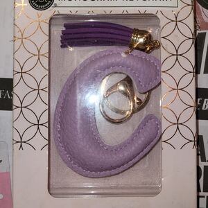 Modern Expression Tassel Monogram Keychain Letter C